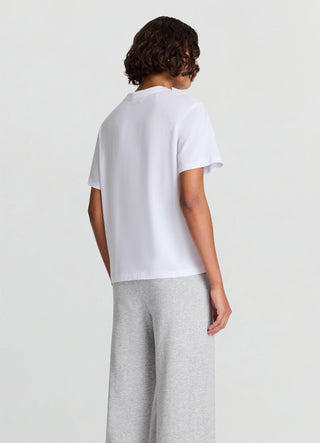 T-shirt girocollo a tinta unita
