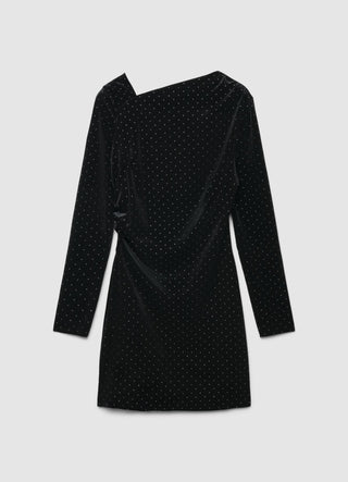 Vestito corto ciniglia pois