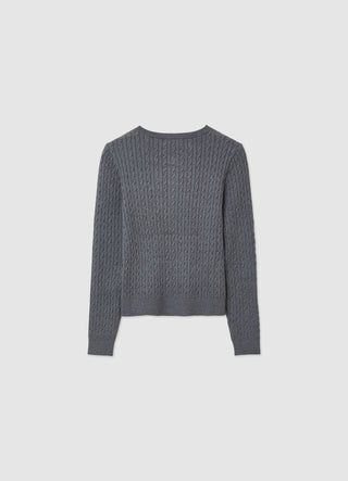 Cardigan con trecce