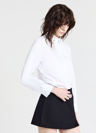 Shirt with rhinestone collar