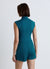 Body smanicato con collo alto e anello