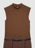 Sleeveless jumpsuit with high neck and belt