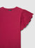 T-shirt with sangallo ruffle sleeves