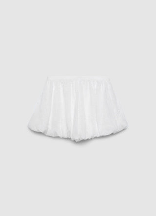 Shorts a palloncino in sangallo