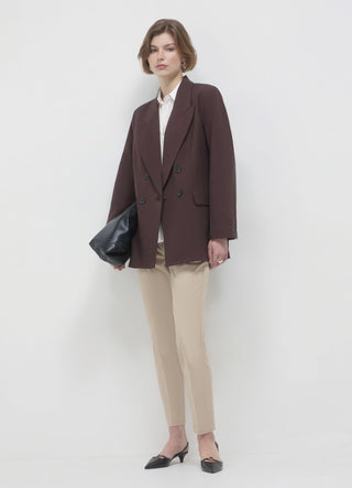 Cotton sateen trousers