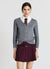 Cardigan intrecciato con bottoni