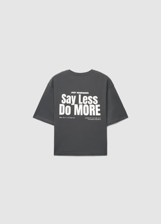 T-shirt with printed lettering