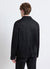 Solid-colour shacket with classic collar and patch pockets