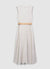 Abito chemisier con frill e cintura