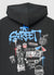 Sweat oversize à capuche avec imprimé graffiti