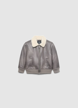 Jacke mit Teddy-Kragen und Reißverschluss