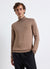 Plain-colour roll-neck jumper