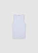Unifarbenes Rippen-Tank-Top - M
