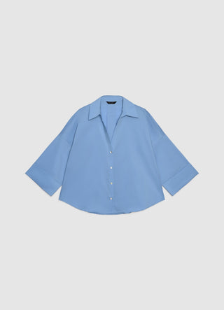 Camicia oversize con scollo a V