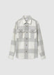 Checked shacket - S