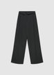 Pantalon droit à jambe large avec ceinture - XS