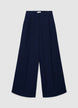 Palazzo trousers in a linen blend - S