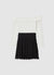 Abito bitessuto con spalle scoperte e gonna in pizzo
