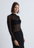 Long-sleeve lace bodysuit