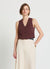Short vest with buttons
