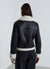 Aviator jacket with shearling-effect lining
