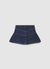 Denim skort with ruffle
