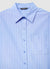 Chemise crop à rayures avec poche poitrine