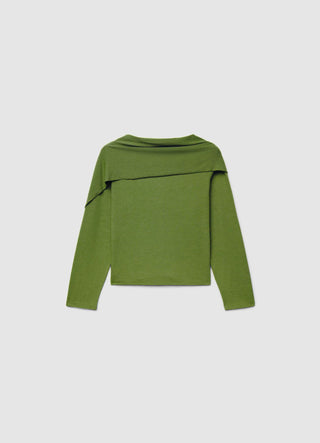 T-shirt con collo nodo