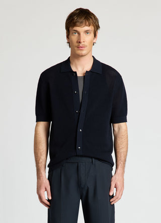 Camicia traforata con bottoni