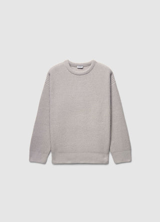 Maglione boxy girocollo a tinta unita