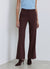 Pantaloni flare con bottoni gioiello