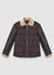 Padded jacket with faux sheepskin details