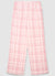 Halbtransparente karierte Straight-Leg-Hose