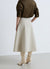 Circle skirt with pleats and side pockets