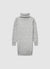 Strickkleid mit Rollkragen und Zopfmuster
