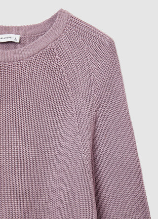 Maglia a coste con maniche raglan