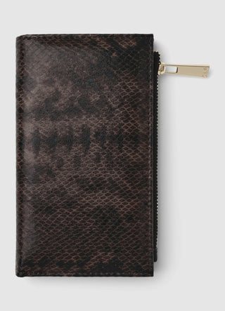 Medium wallet with zip and pattern